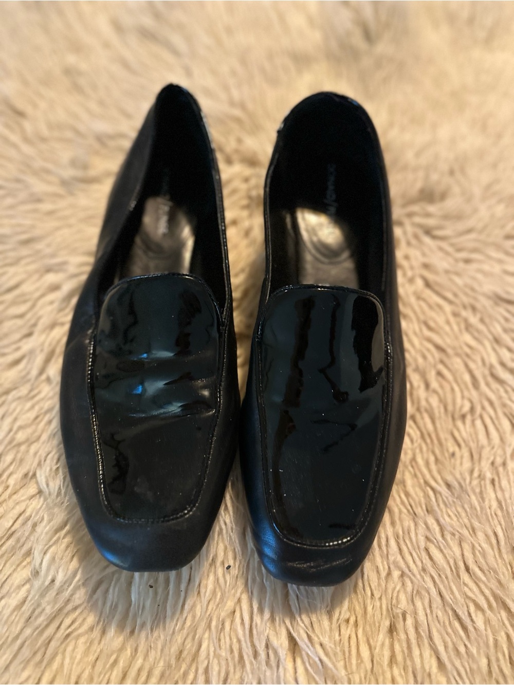 Donald J. Pliner Black Patent Leather Loafers